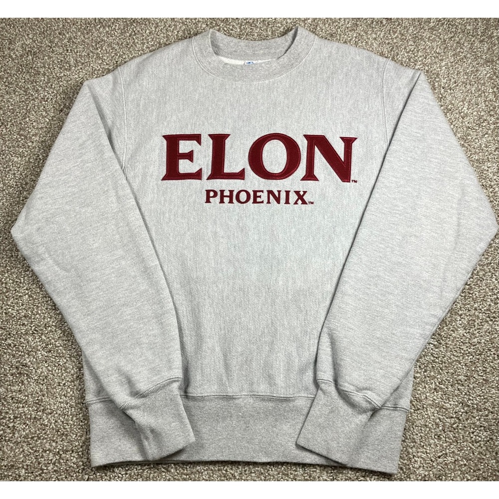 Champion‎ Reverse Weave Elon Phoenix Sweatshirt Mens Small Gray Crewneck CS3050